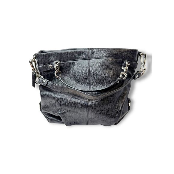 Coach Black Leather Brooke Duffel Bag & Dust Bag - Picture 1 of 12